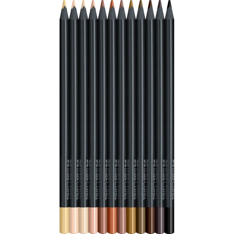 Faber-Castell Black Edition Colour Pencils - Skin Tones (12 Pack)
