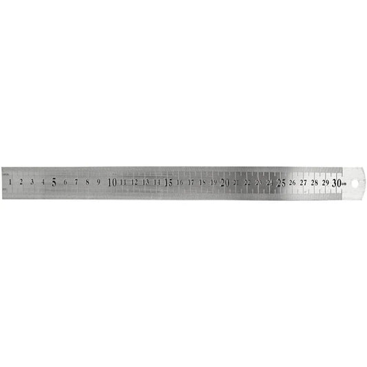 Steel ruler, L: 30 cm, 1 pc