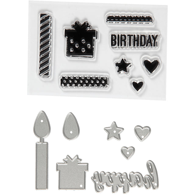 Clear stamps and cutting dies