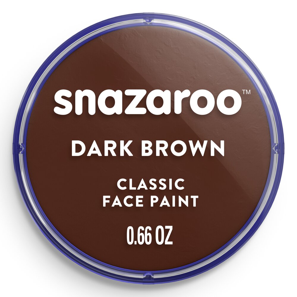 Snazaroo Classic Face Paint  Dark Brown 18Ml