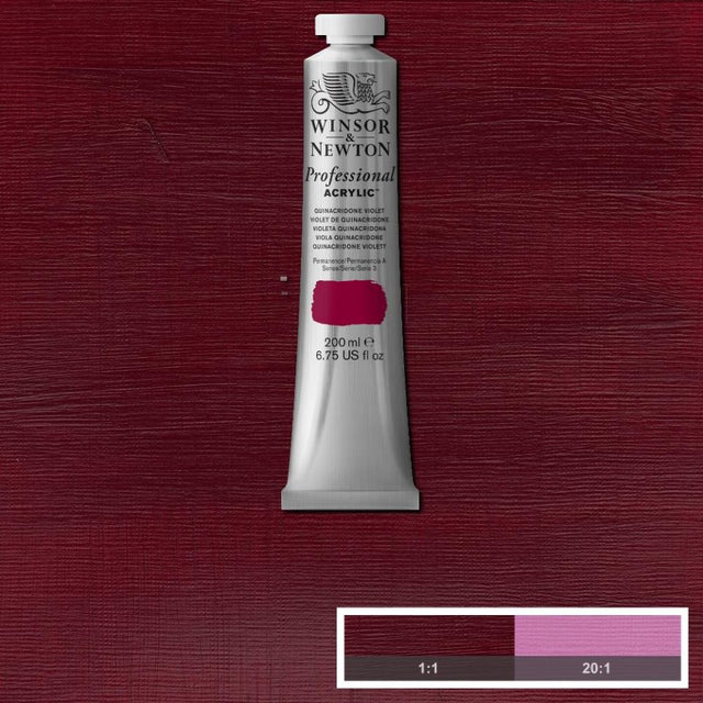 200ml Quinacridone Violet - Professional Acrylic
