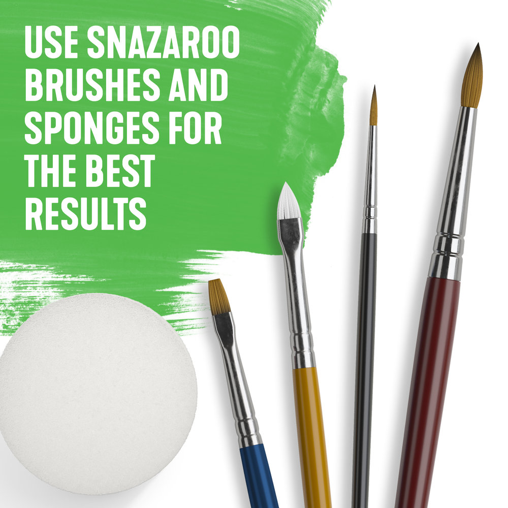Snazaroo Starter Brushes - Green  (Set of 3)
