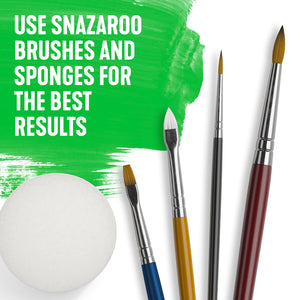 Snazaroo Green Starter Brushes - Set of 3