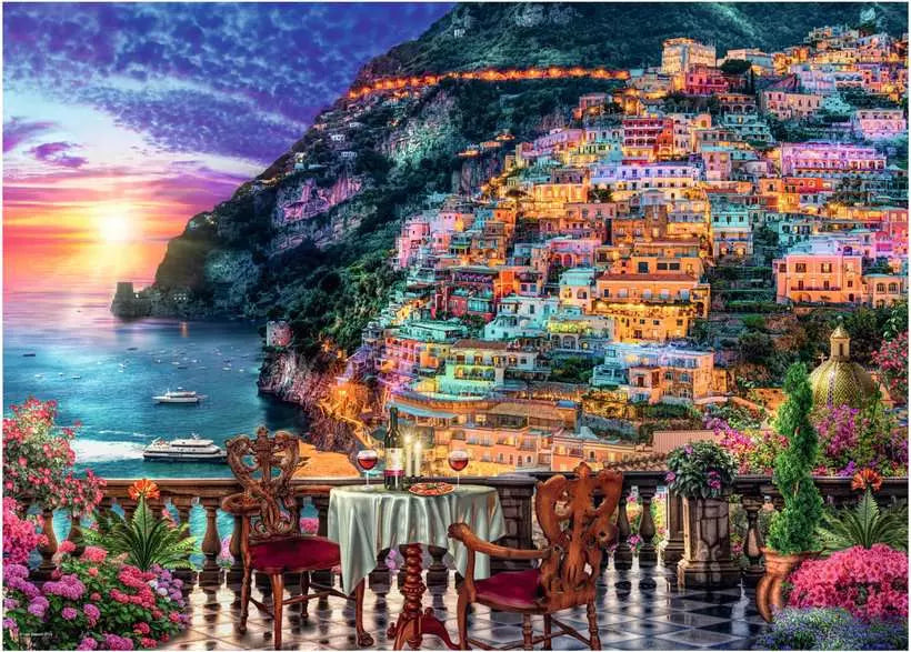 1000 Piece Jigsaw Puzzle - Dinner in Positano