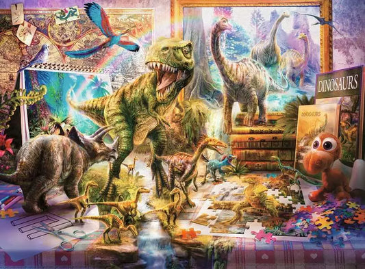 Dino Toys Come to Life - 100 Pieces XXL Jigsaw Puzzle