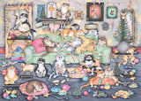 1000 Piece Jigsaw Puzzle - Crazy Cats Christmas Crackers