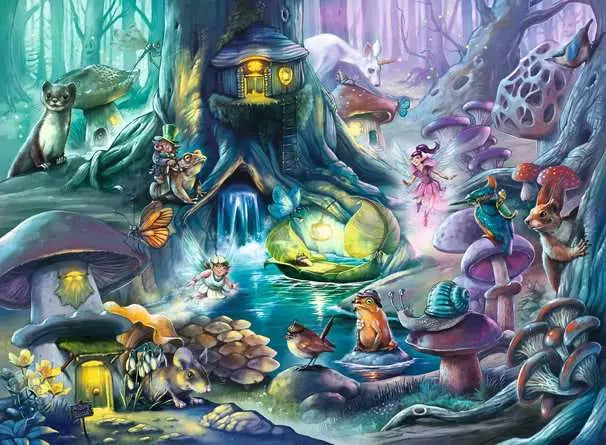 XXL 150 Piece Jigsaw Puzzle - Enchanting Forest