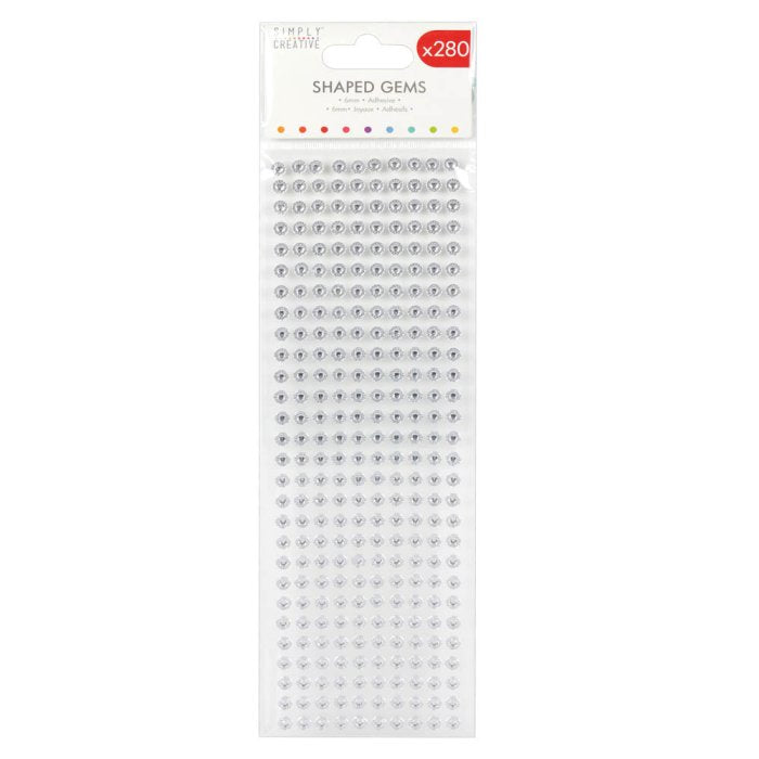 Simply Creative Shaped Gems - Flowers Clear (280 Pieces)