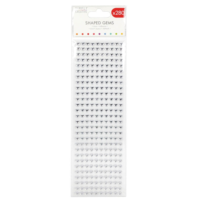Simply Creative Shaped Gems Hearts - Clear