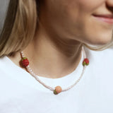 Craft Kit Jewellery Necklace And Earrings - Royal Blue & Fruits