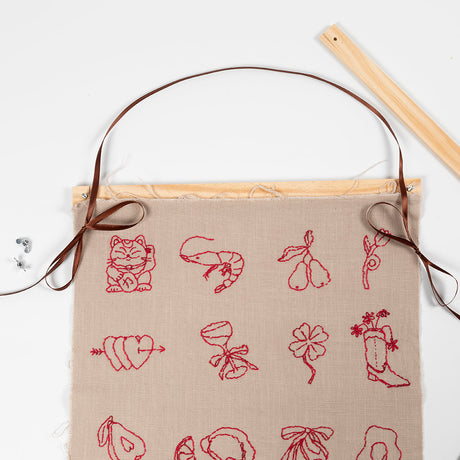 Craft Kit Embroidery - Hanging Decoration Flax