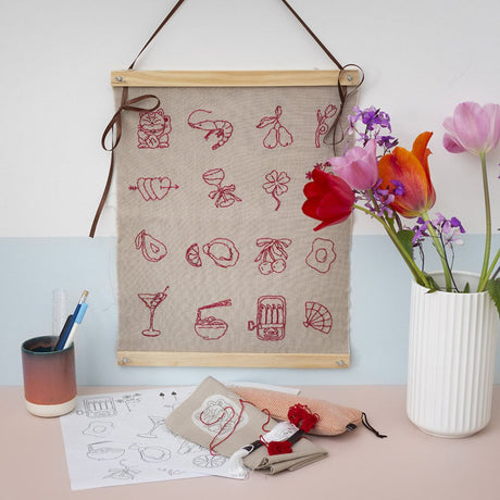 Craft Kit Embroidery - Hanging Decoration Flax