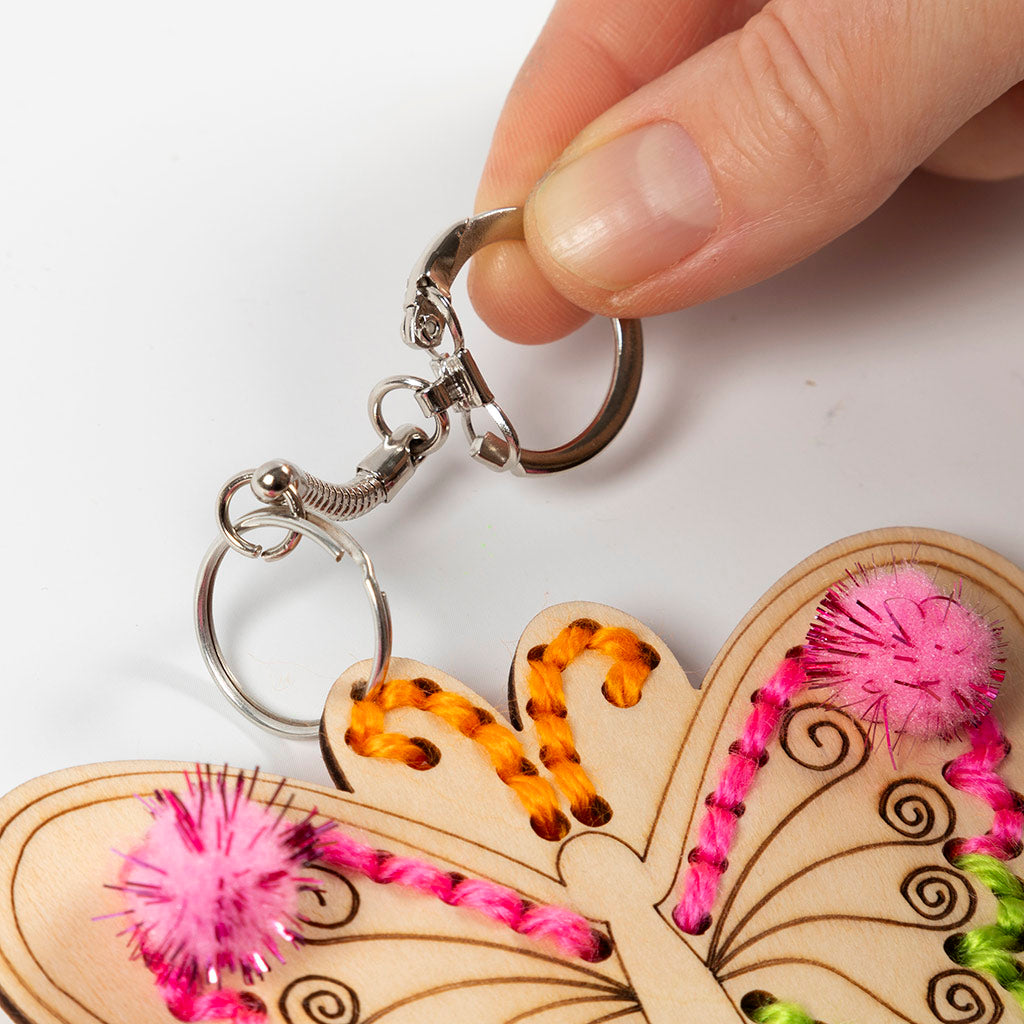 Mini Craft Kit Embroidery - Butterfly Shell Rainbow