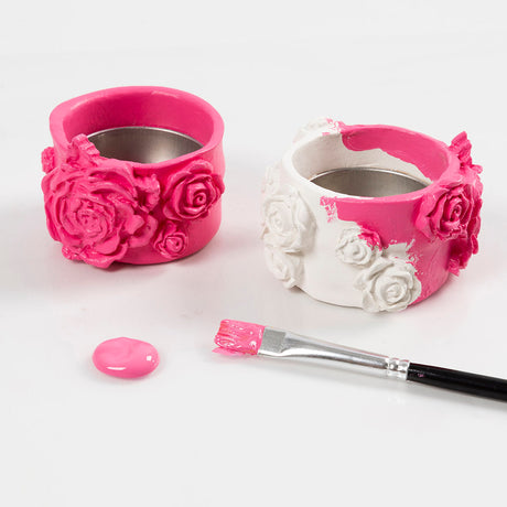 Mini Craft Kit Modelling - Tealight Holders Pink
