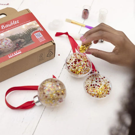 Mini Craft Kit Christmas Baubles Sequins