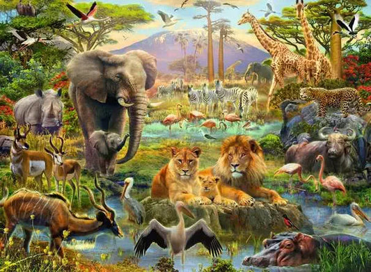 Animals Of The Savanna 200 Piece Xxl Jigsaw Puzzle