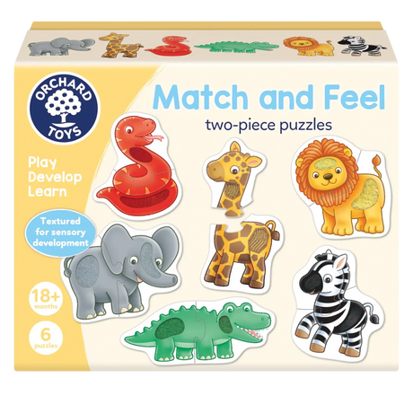 Orchard Toys Match and Feel - 2 Piece Puzzles