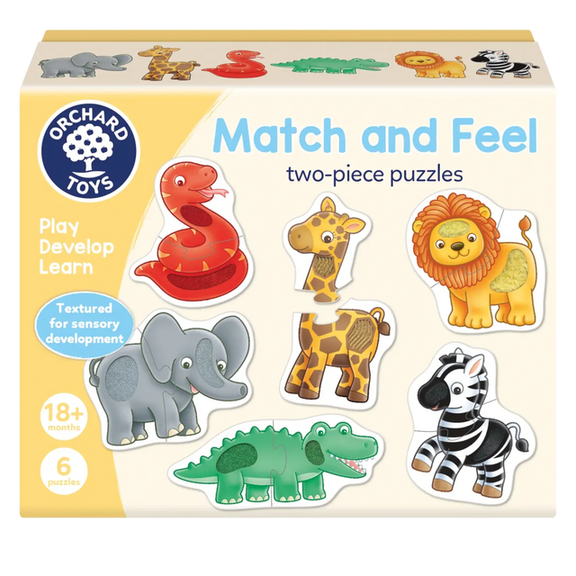 Orchard Toys Match and Feel - 2 Piece Puzzles