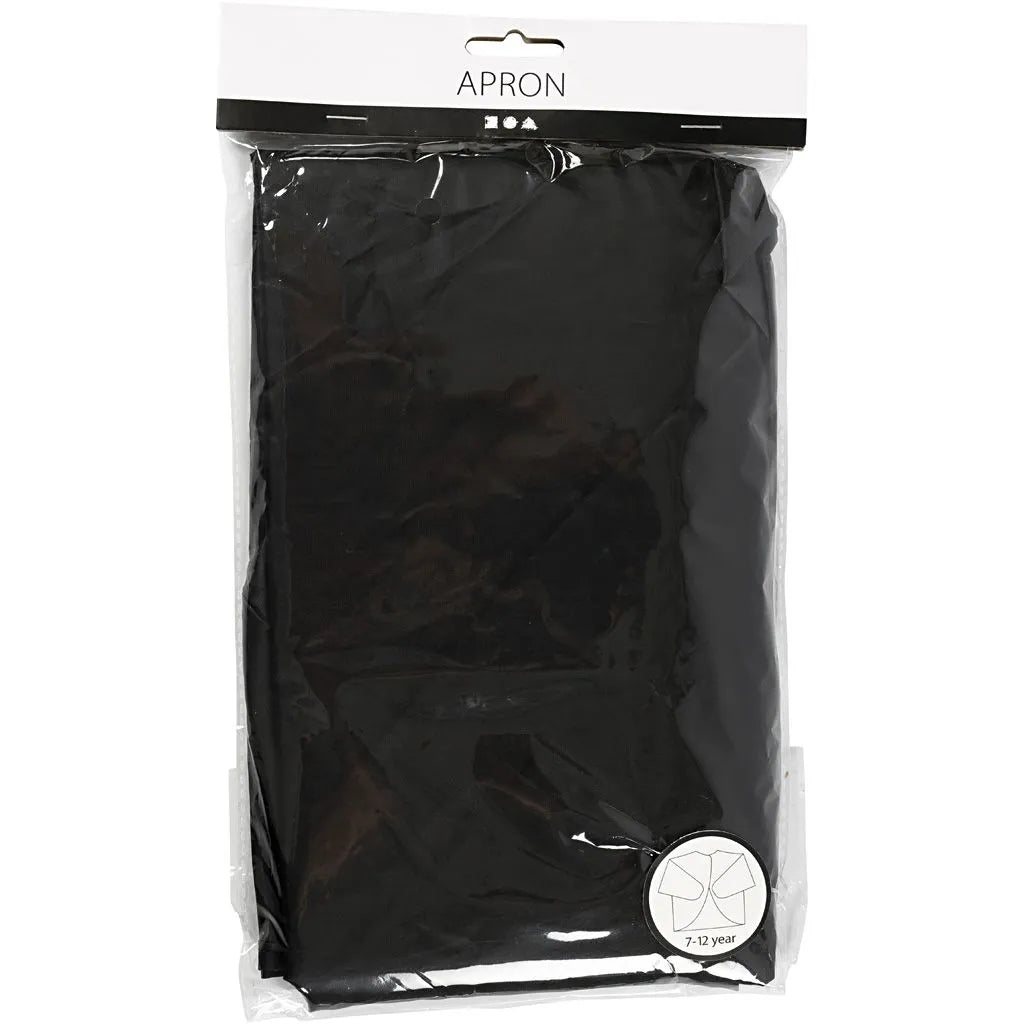 Painting Coat Black - Size 7-12 Years