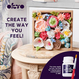 OKTO Wood & Clay Craft DIY - Romance Flowers