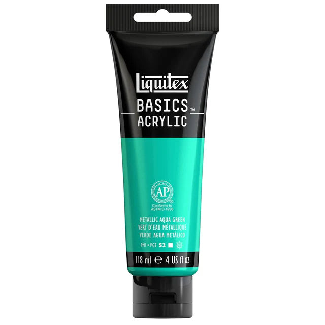 Liquitex Basics Acrylic 118ml - Metallic Aqua Green