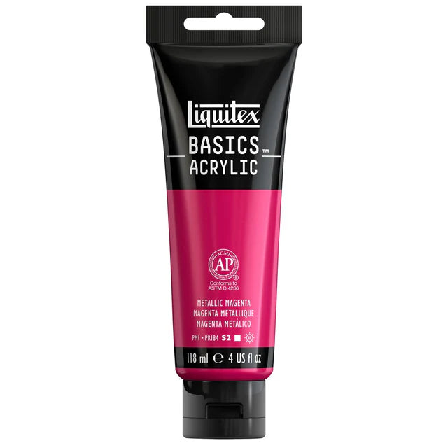 Liquitex Basics Acrylic 118ml - Metallic Majenta