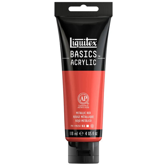 Liquitex Basics Acrylic 118ml - Metallic Red