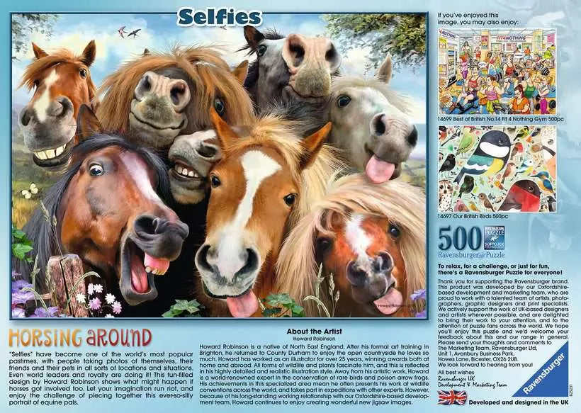 Ravensburger Selfies Horsing Around 500 Piece Jigsaw Puzzle