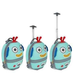 Boppi Tiny Trekker Kids Luggage Travel Suitcase Carry On Robot