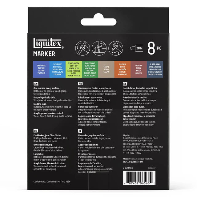 Liquitex Marker Sets - Landscape (8 x 2mm)