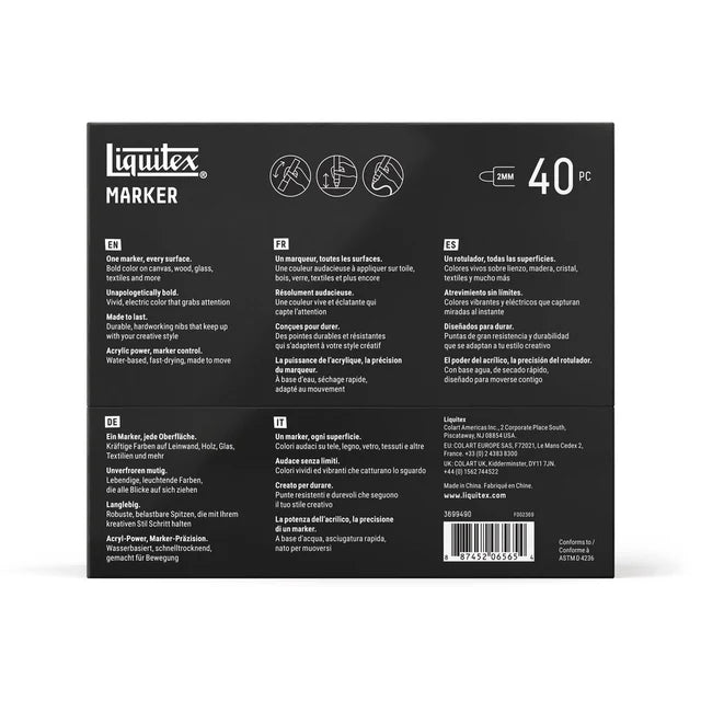 Liquitex Marker Set - Radical (40 x 2mm)