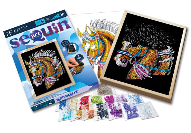 Sequin Art Blue Kit - Horse