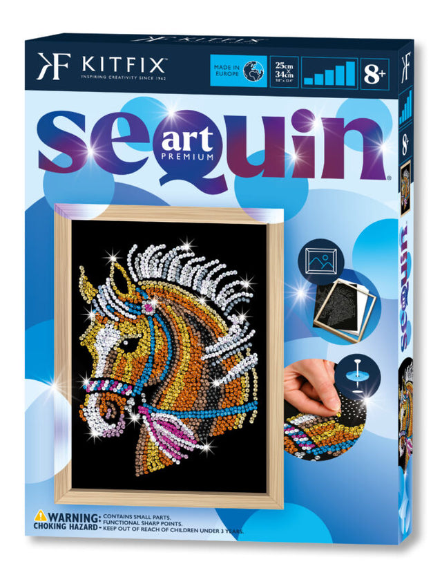 Sequin Art Blue Kit - Horse