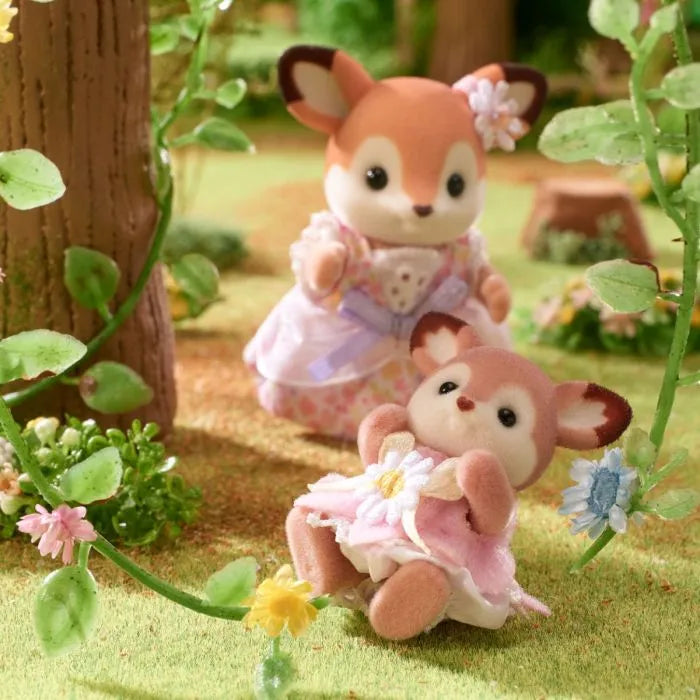 Sylvanian Families Deer Babies - Floral Swing Set