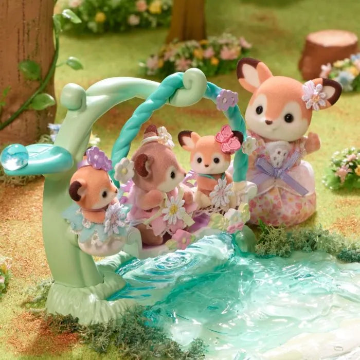 Sylvanian Families Deer Babies - Floral Swing Set