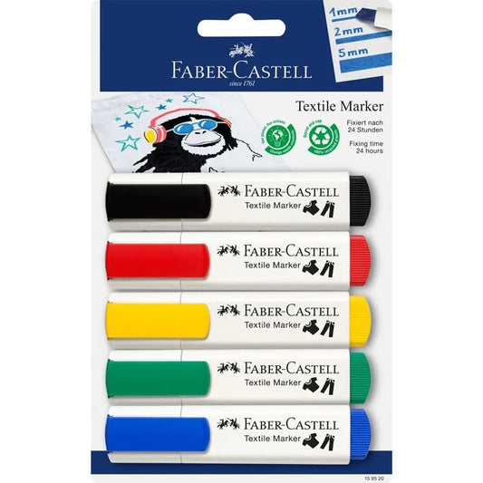 Faber-Castell Textile Markers (Set of 5)