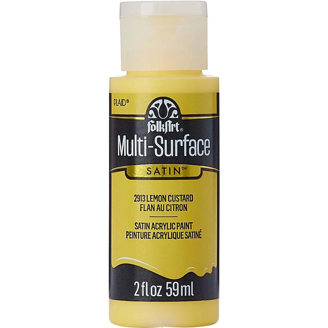 FolkArt Multi-Surface Acrylic 59ml - Lemon Custard