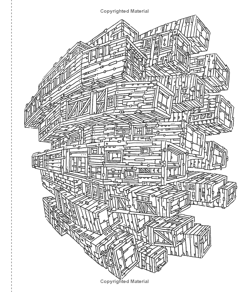 Brain Bend: Extreme Architecture Mazes to Decode and Colour