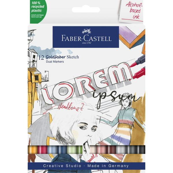 Faber-Castell Sketch Marker Goldfaber Wallet of 12