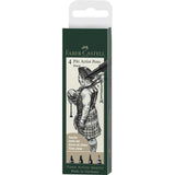 Faber-Castell Pitt Artist Pens India Ink - Black (4 Pack)