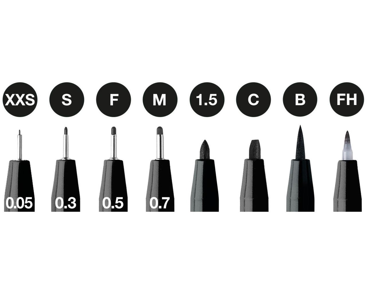 Faber-Castell Pitt Artist Pen India Ink - Black (8 Pack)