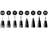 Faber-Castell Pitt Artist Pen India Ink - Black (8 Pack)