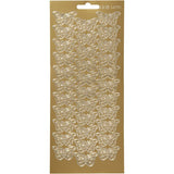 Stickers 10x23cm Sheet - Gold Butterflies