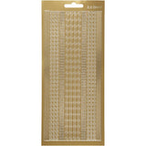 Stickers 10x23cm 1 Sheet - Gold Borders