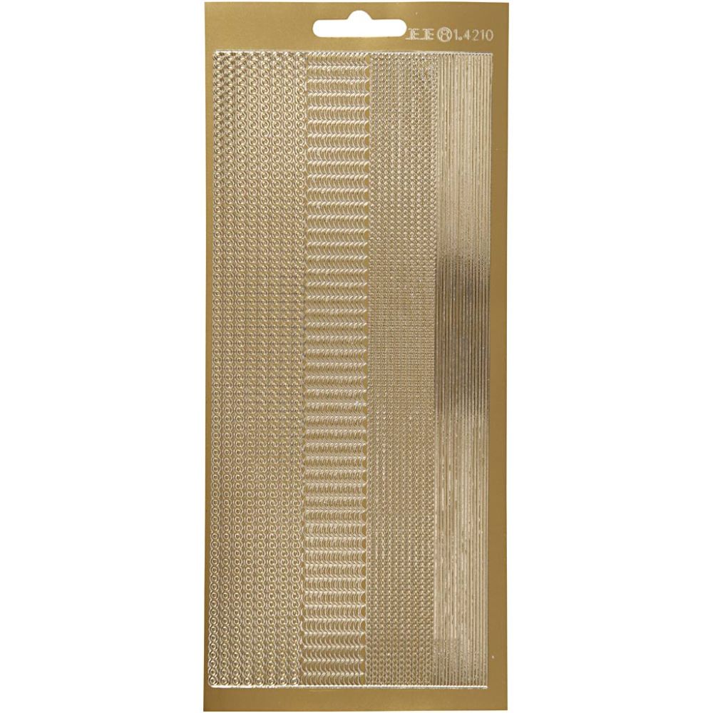 Stickers 10x23cm - Gold Borders