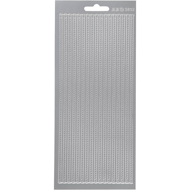 Stickers10x23 cm sheet - Silver Borders