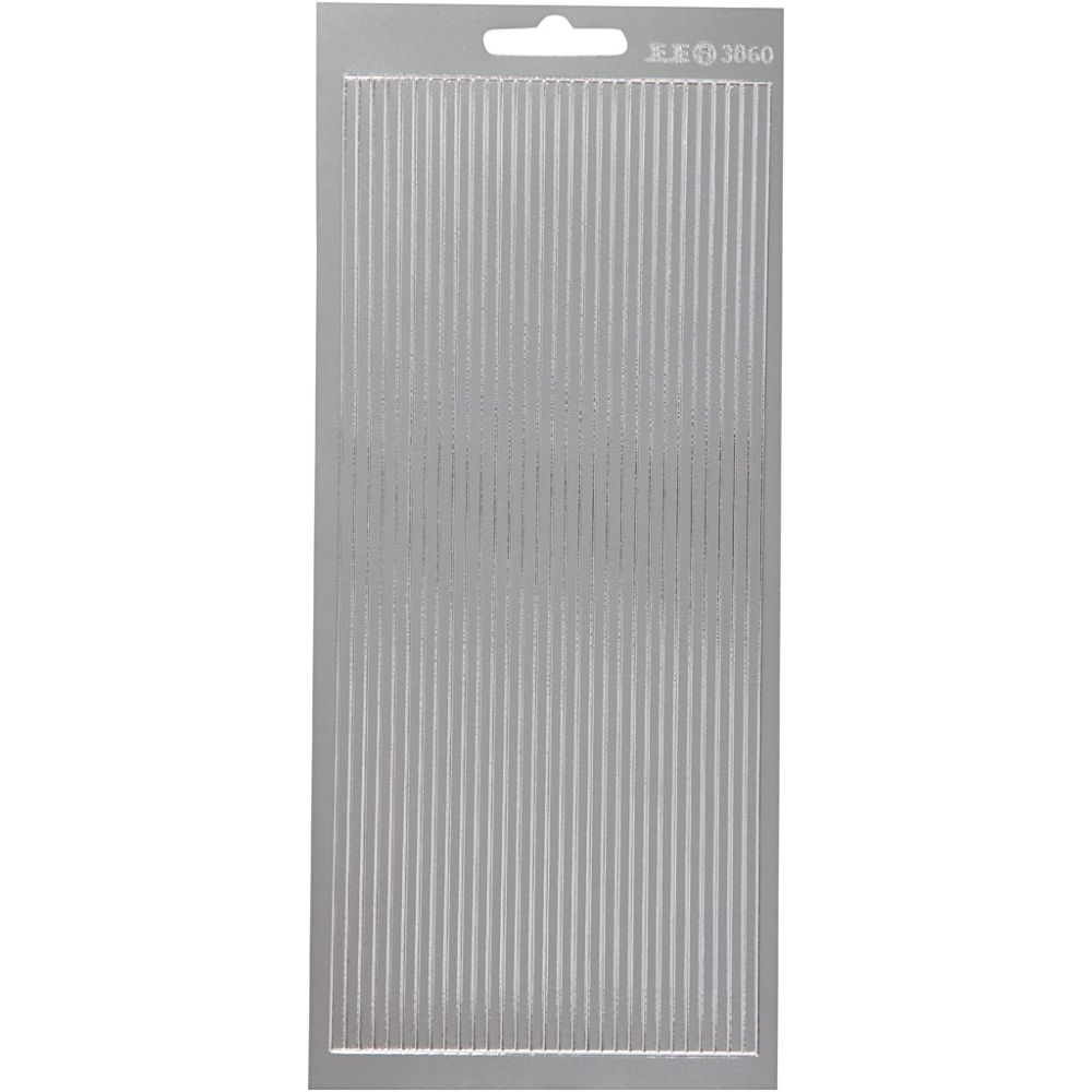 Stickers 10x23cm Sheet - Silver Borders