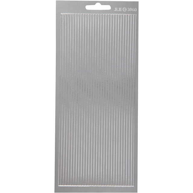 Stickers 10x23cm Sheet - Silver Borders