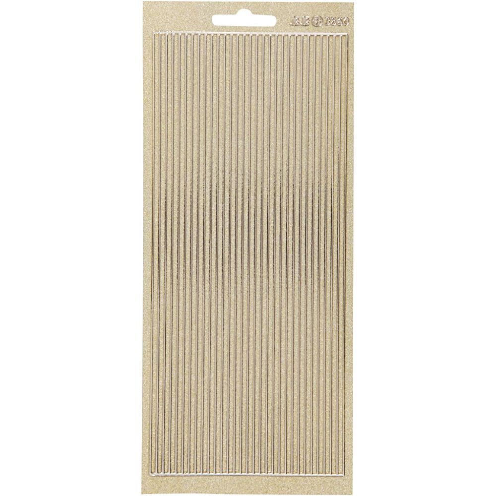 Stickers 10x23cm Sheet - Gold Borders