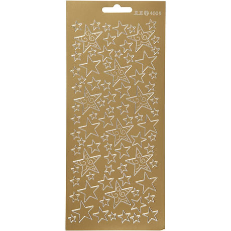 Stickers 10x23cm Sheet - Gold Stars